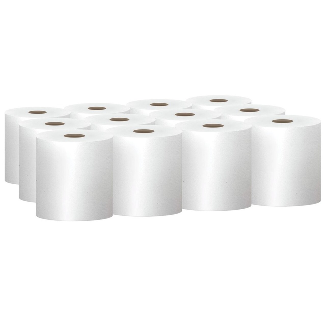 Scott 8 in. x 800 ft. 1.5 in. Core 1-Ply Essential Hard Roll Towels - White (12 Rolls/Carton)